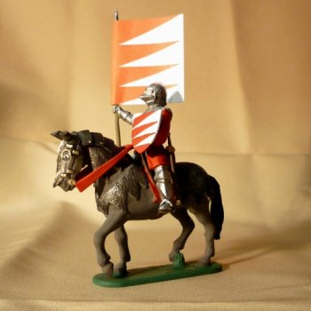 SJ-10b Rytier na koni s vlajkou 15. storočie