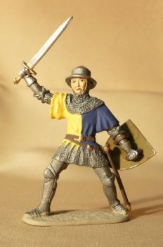 S-16 Rytier v železnom klobúku s mečom 15. storočie